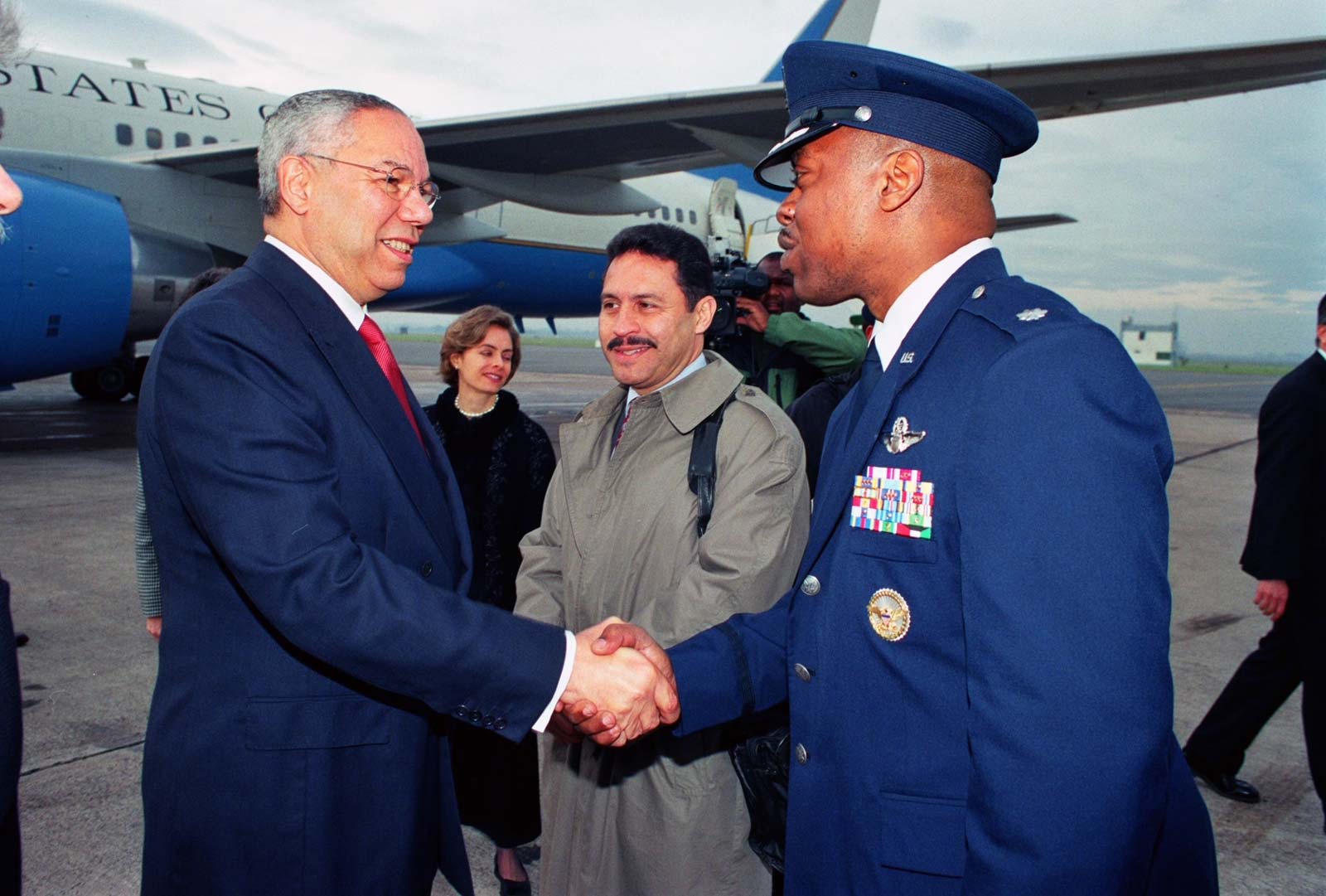 Stephen Batts with Colin Powell
